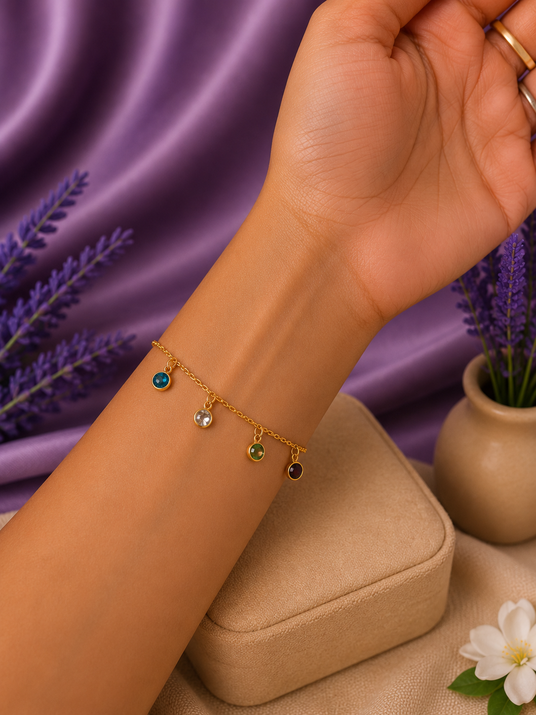 Jewel Drop Charm Bracelet