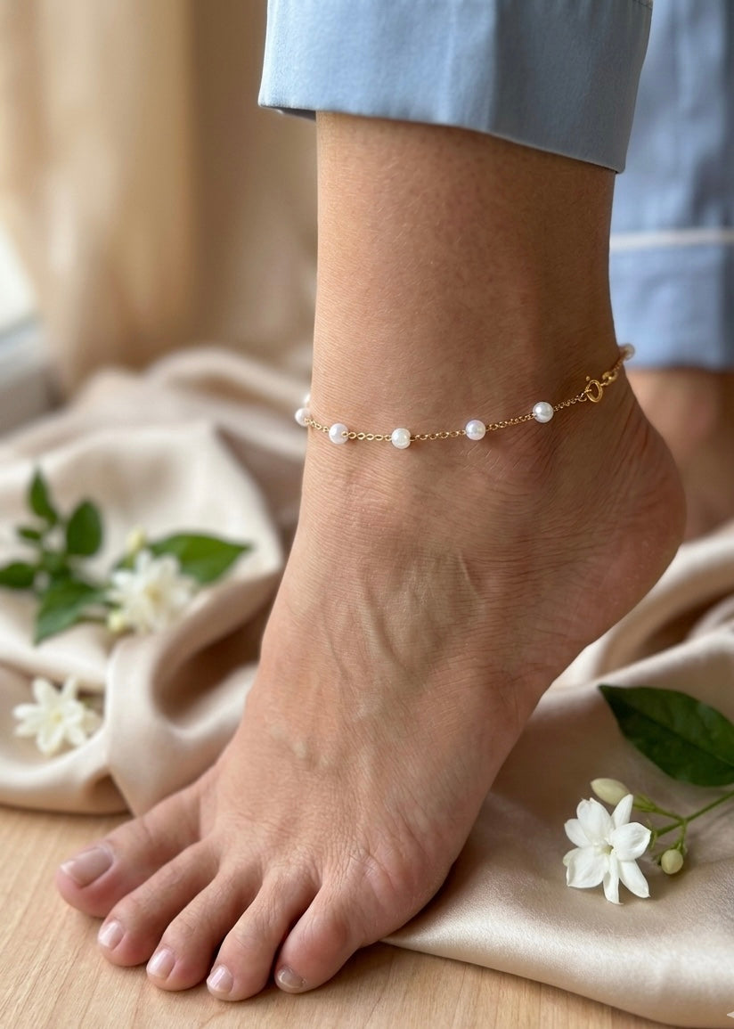 Multi-Pearl Station Anklet