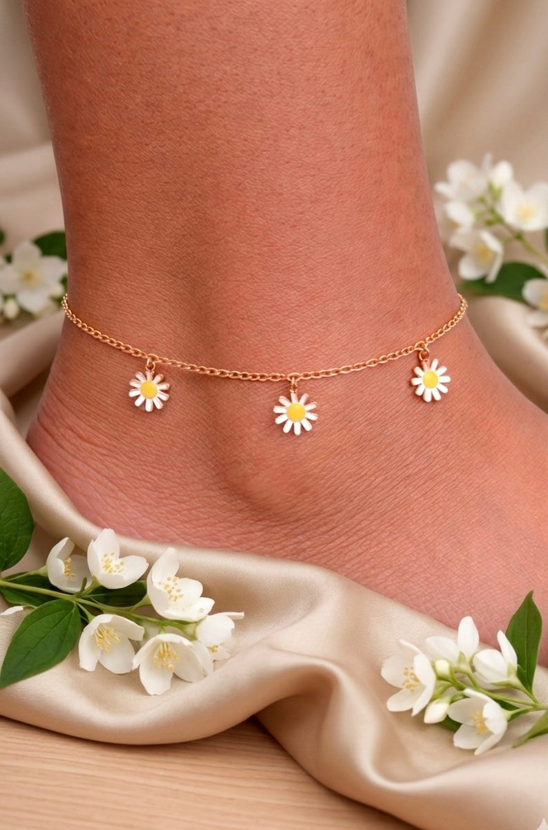 Daisy Charm Anklet