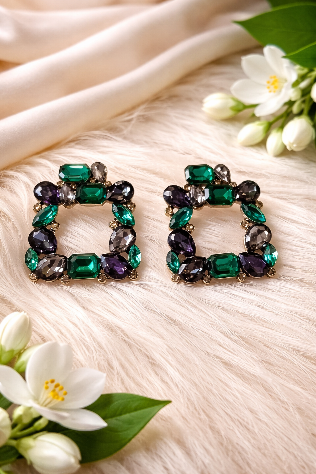 Multi-Stone Luxe Hoops