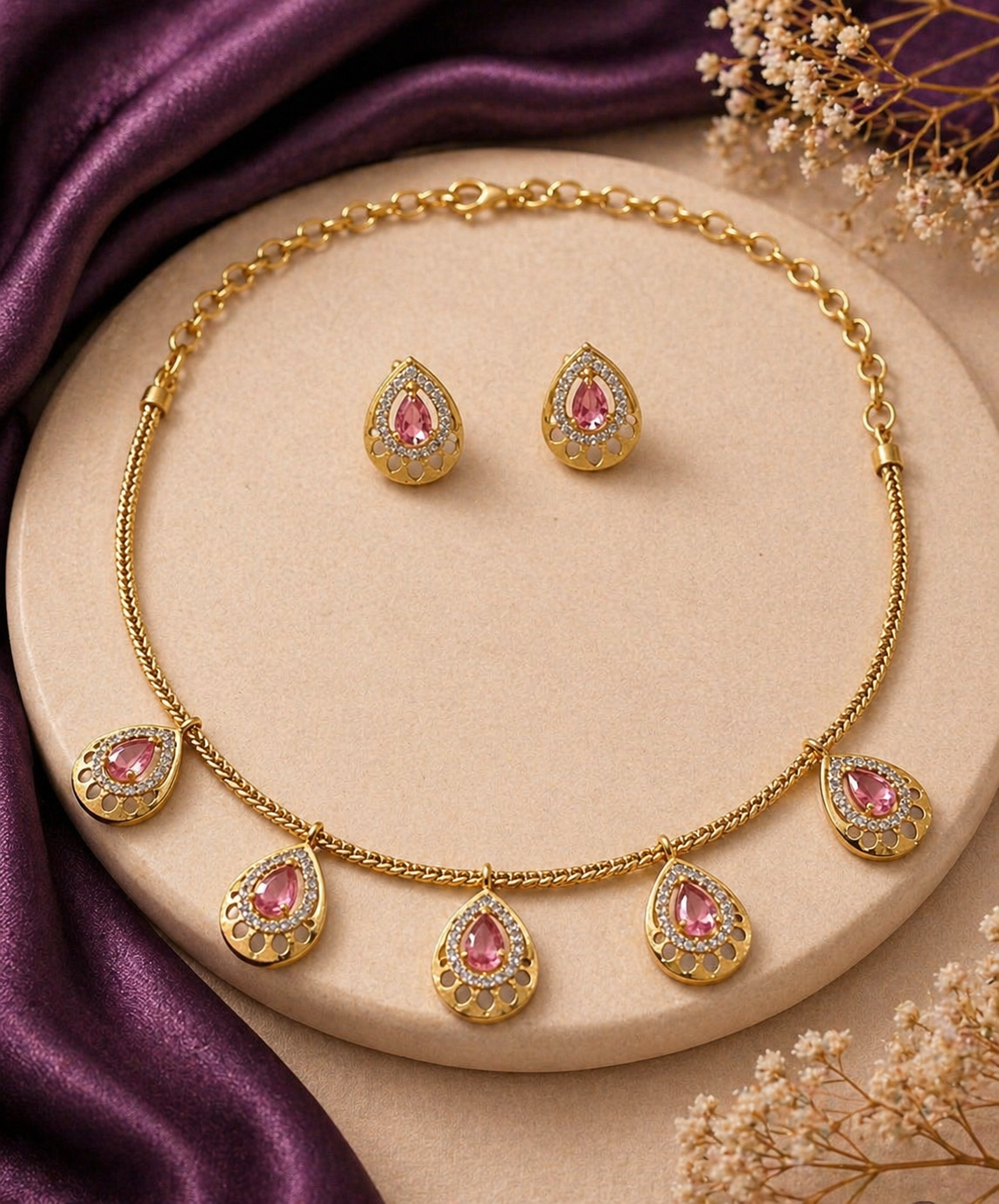 Blush Drop Necklace