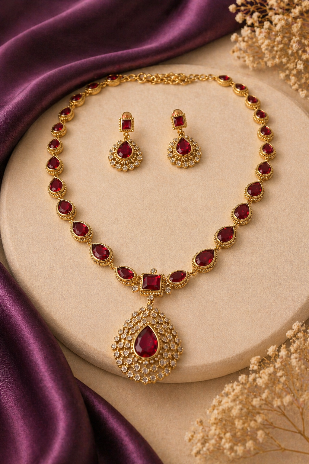 Ruby Royale Necklace
Set