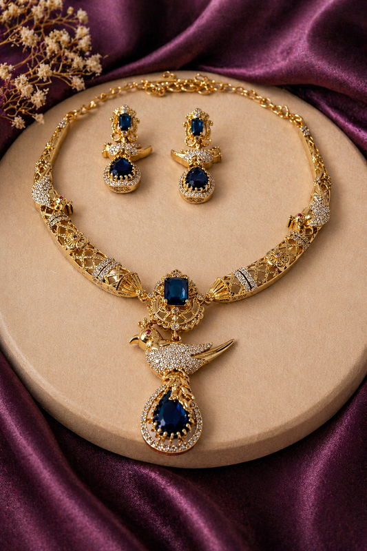 Neel Mayura Necklace Set