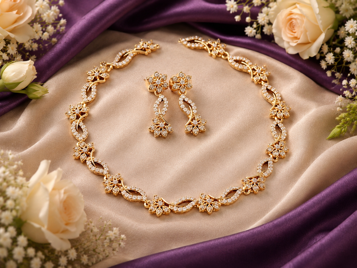 Floral Radiance Necklace Set