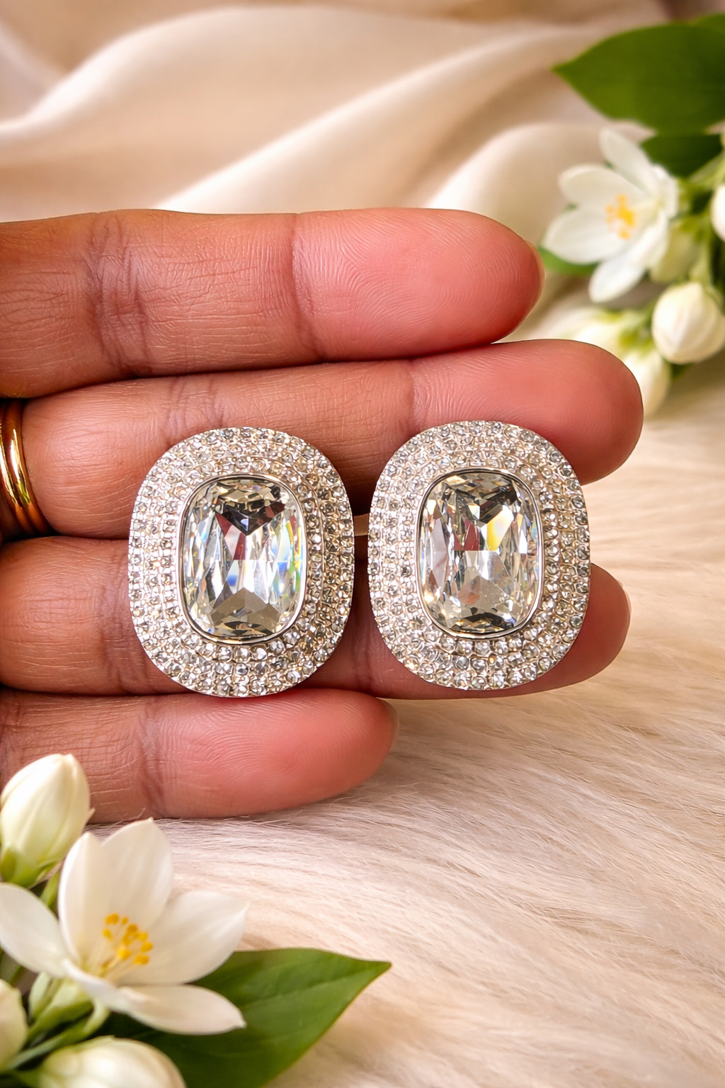 Diamond Halo Studs