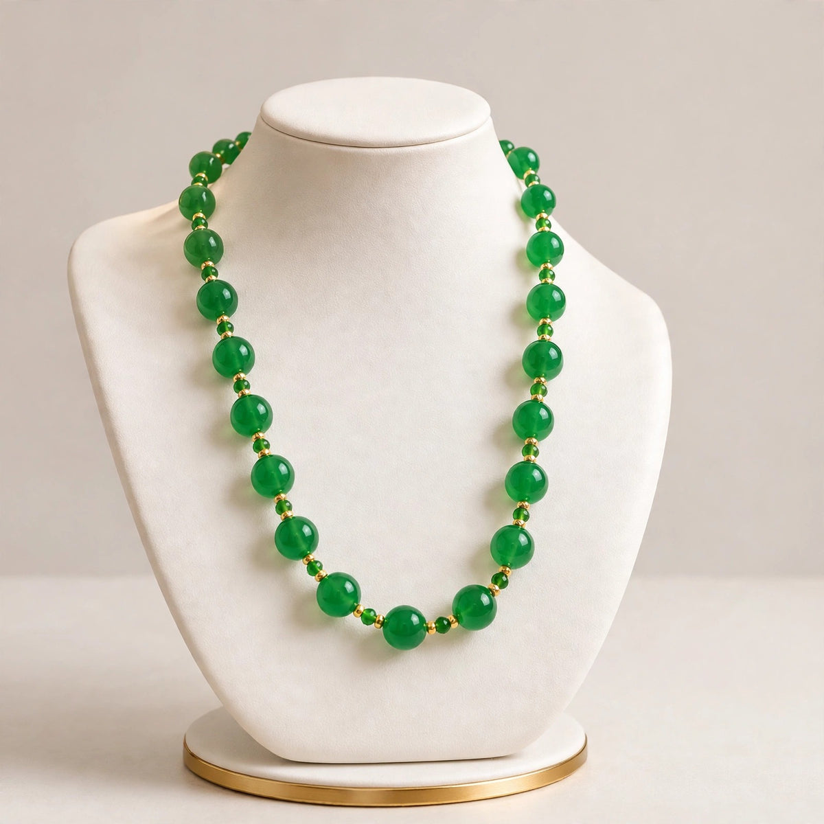 Emerald Green Bead Necklace
