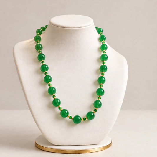 Emerald Green Bead Necklace
