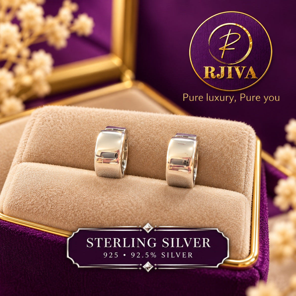 Sterling Silver Huggie Hoop Earrings