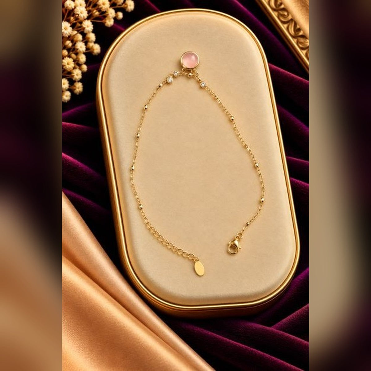 Rose Quartz Anklet